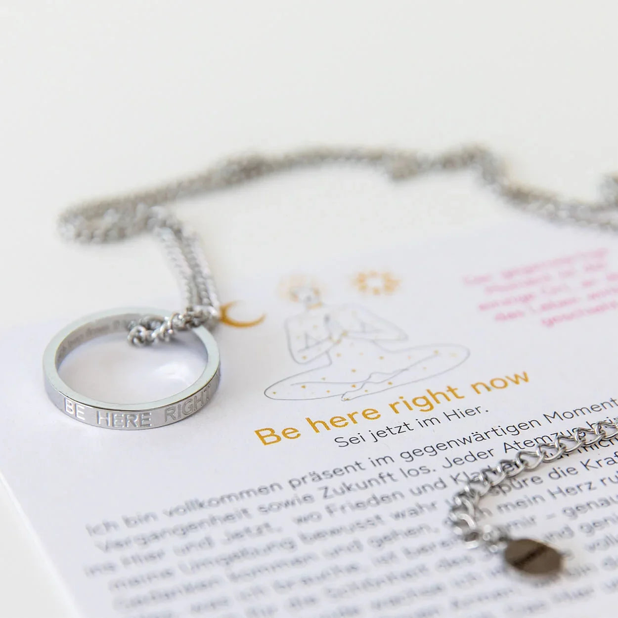 Kette mit Ring | silber | Be here right now