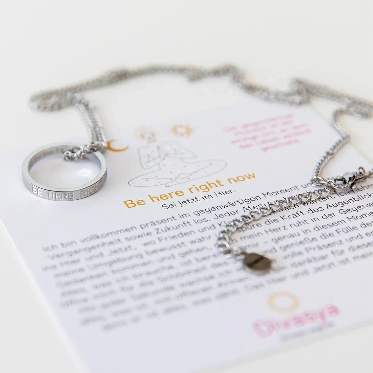 Kette mit Ring | silber | Be here right now