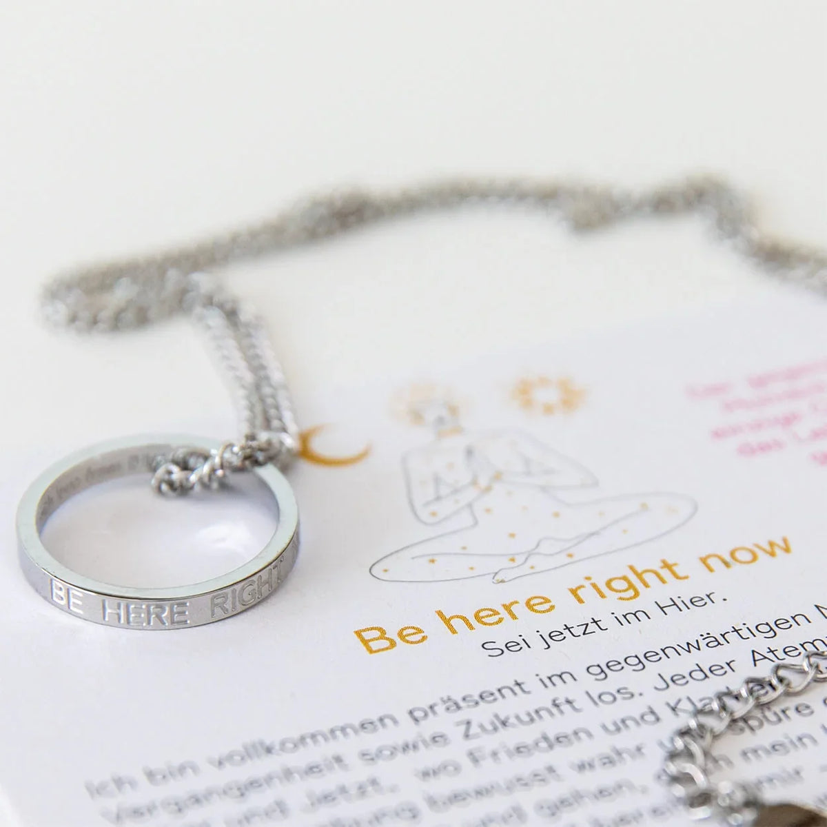 Kette mit Ring | silber | Be here right now