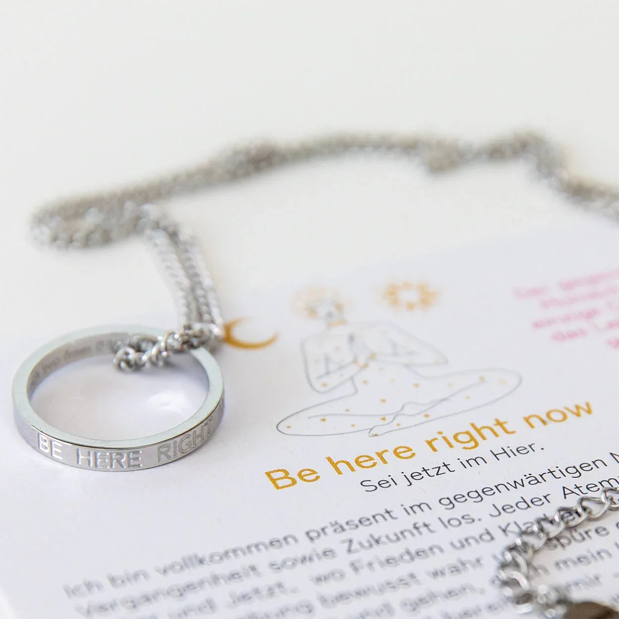 Kette mit Ring | silber | Be here right now