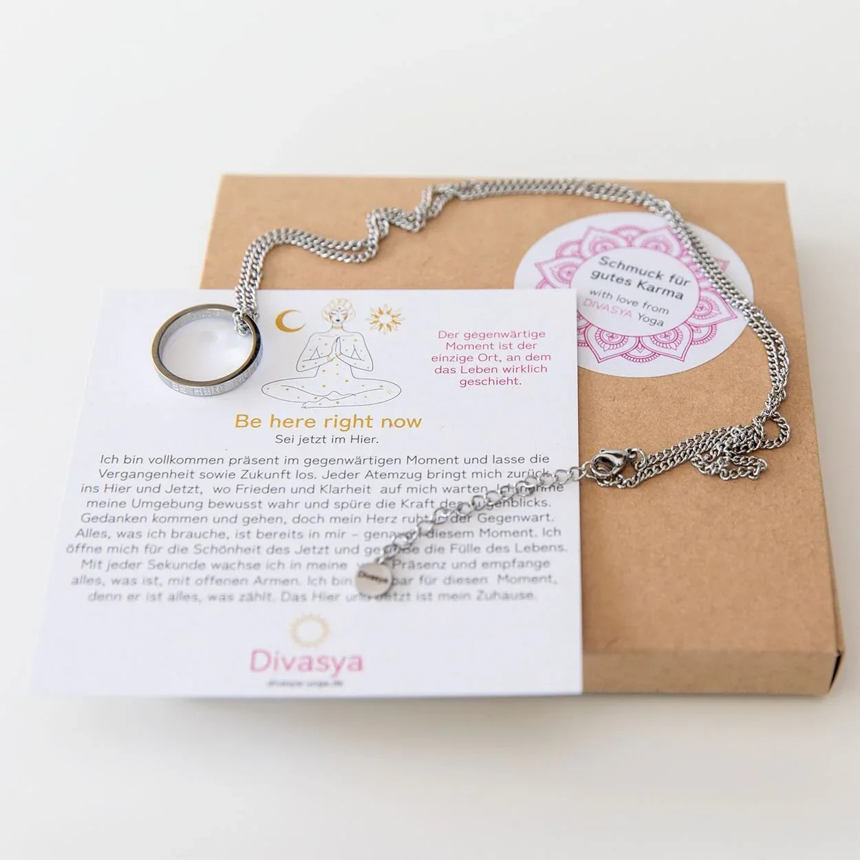 Kette mit Ring | silber | Be here right now