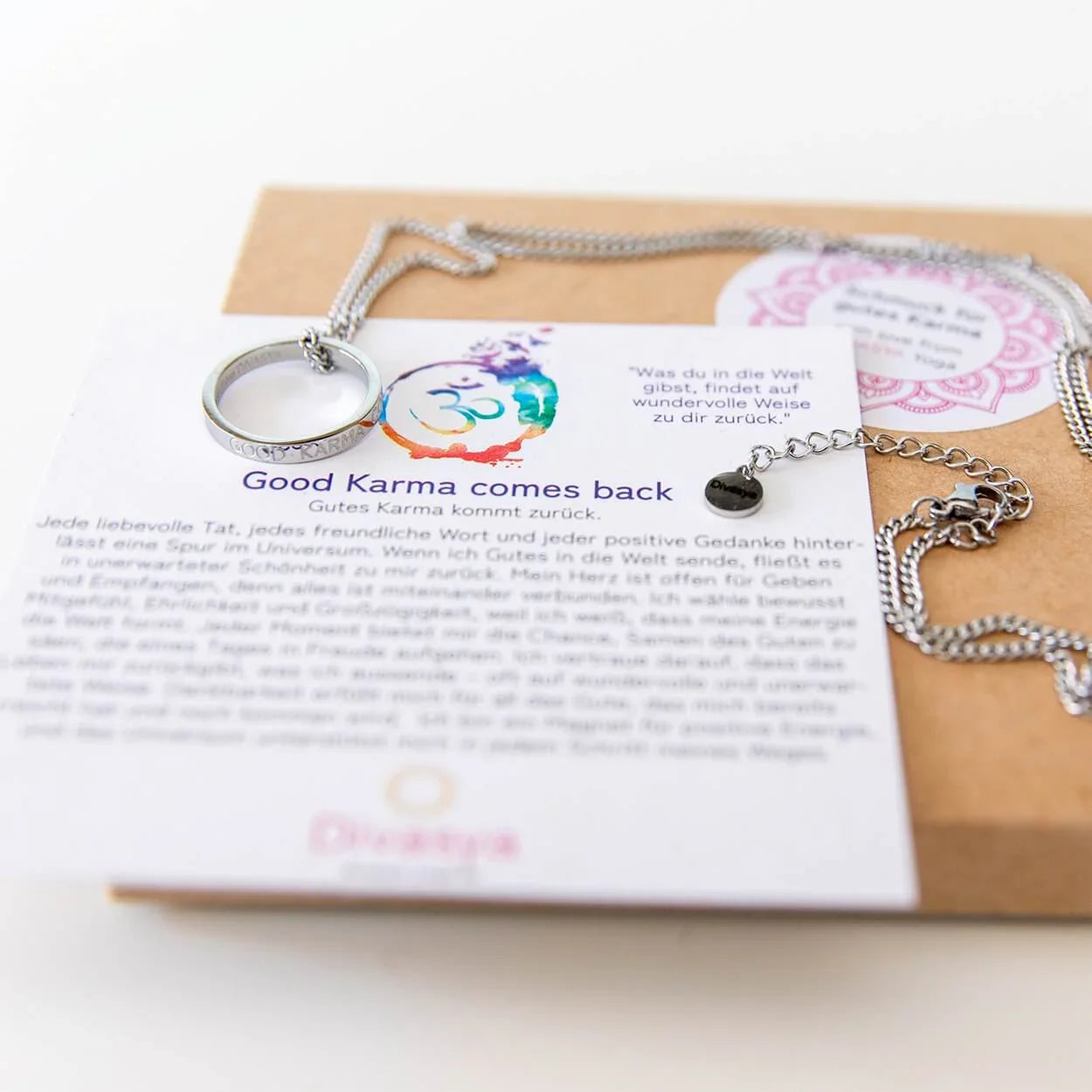 Kette mit Ring | silber | Good Karma comes back