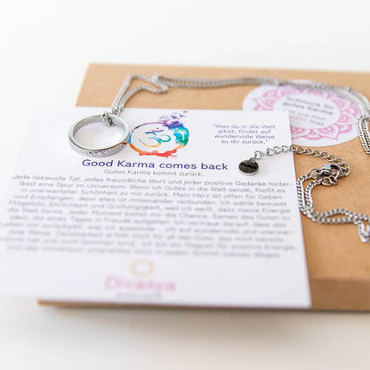 Kette mit Ring | silber | Good Karma comes back