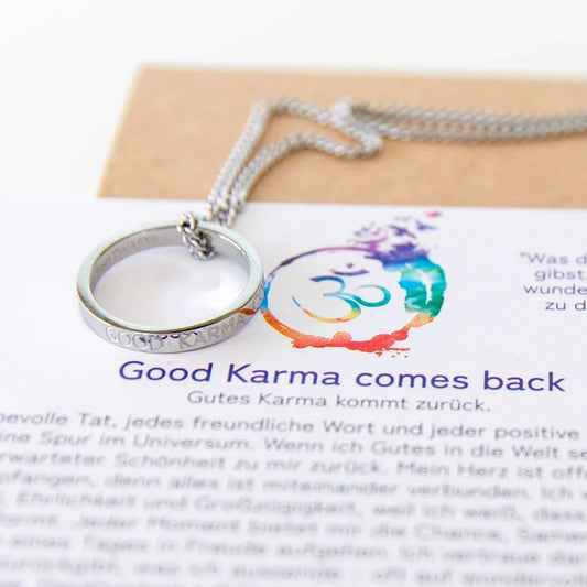 Kette mit Ring | silber | Good Karma comes back