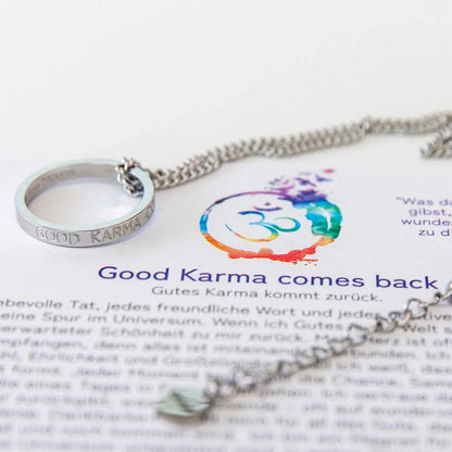 Kette mit Ring | silber | Good Karma comes back