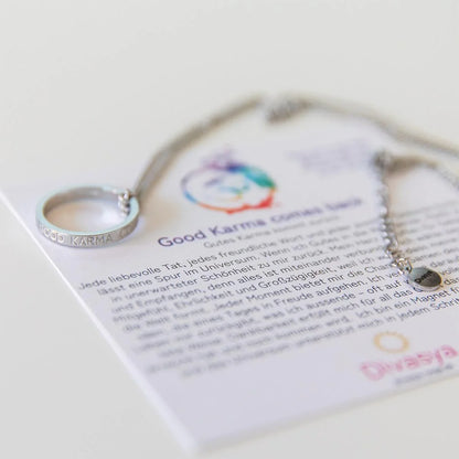 Kette mit Ring | silber | Good Karma comes back