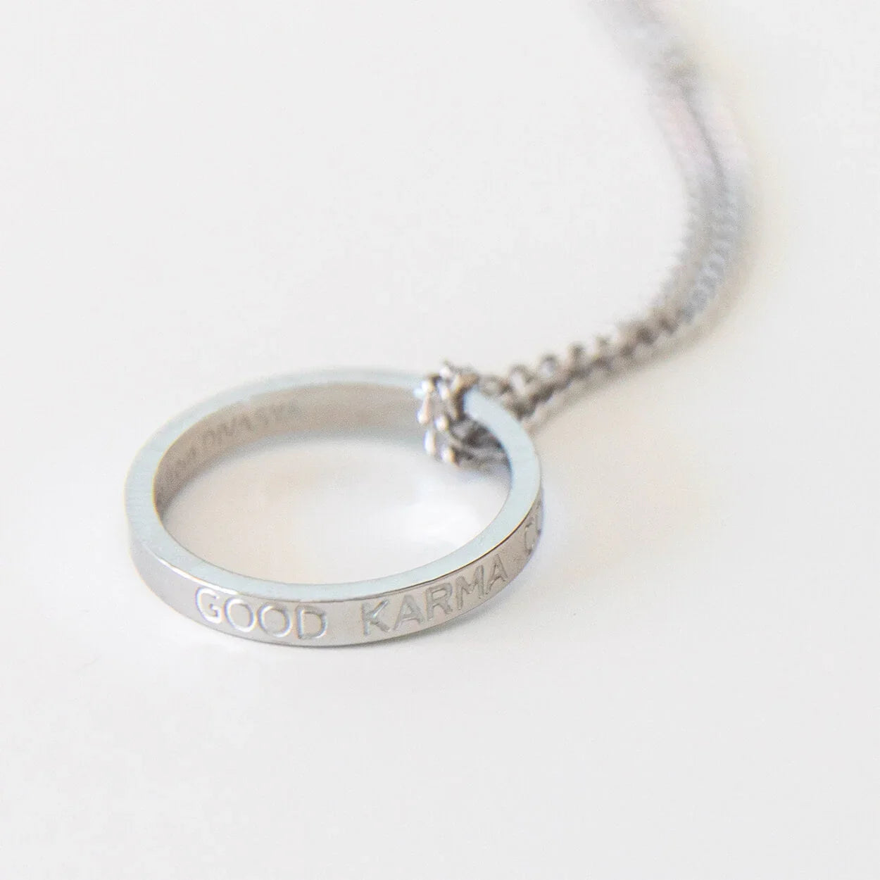 Kette mit Ring | silber | Good Karma comes back