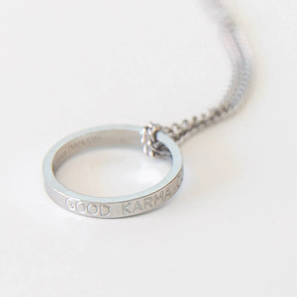 Kette mit Ring | silber | Good Karma comes back