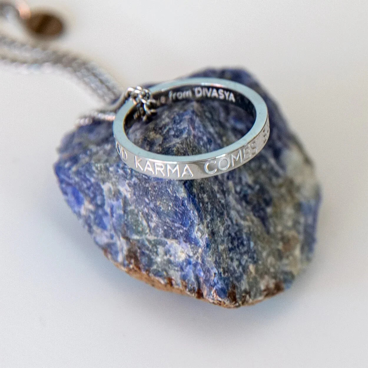 Kette mit Ring | silber | Good Karma comes back