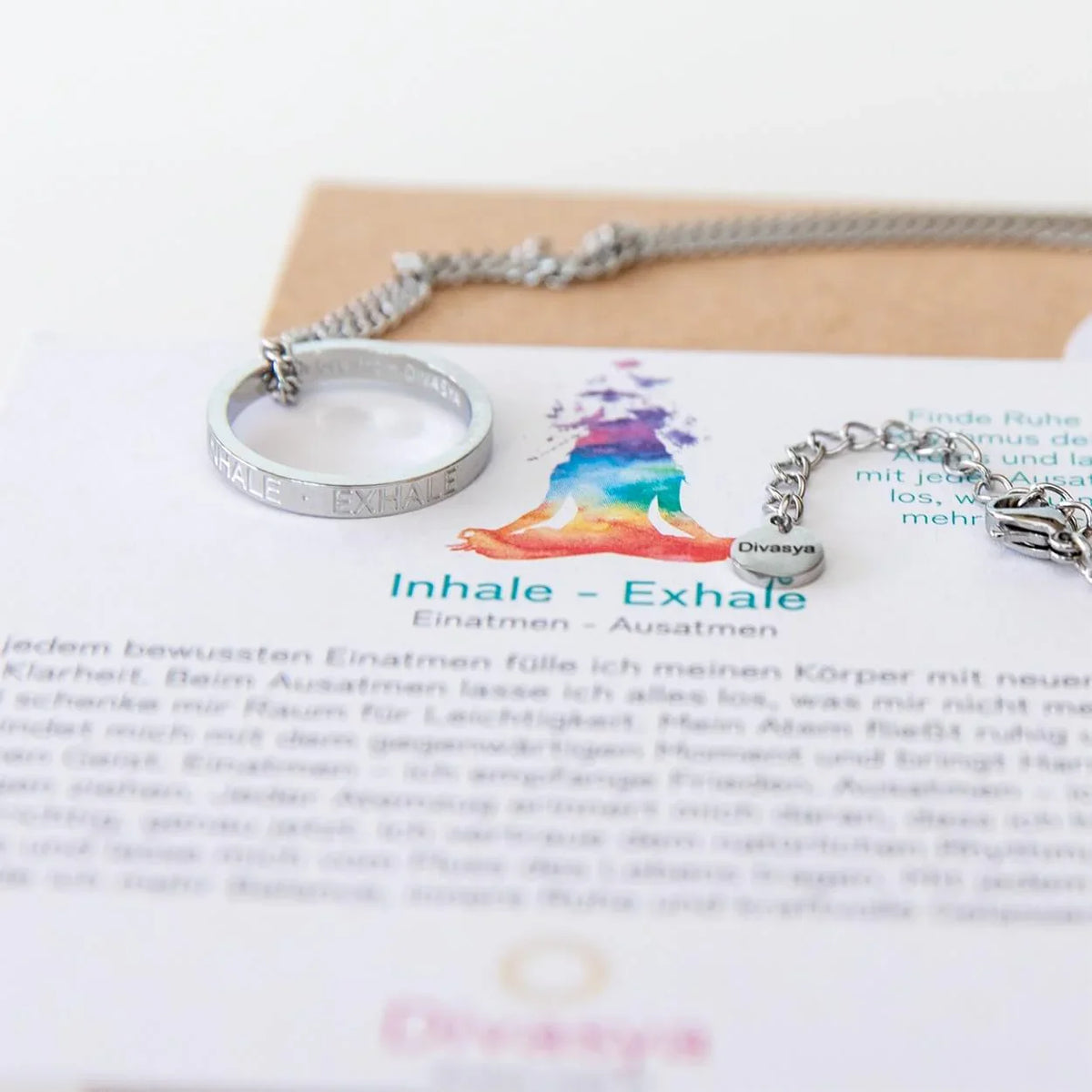 Kette mit Ring | silber | Inhale - Exhale