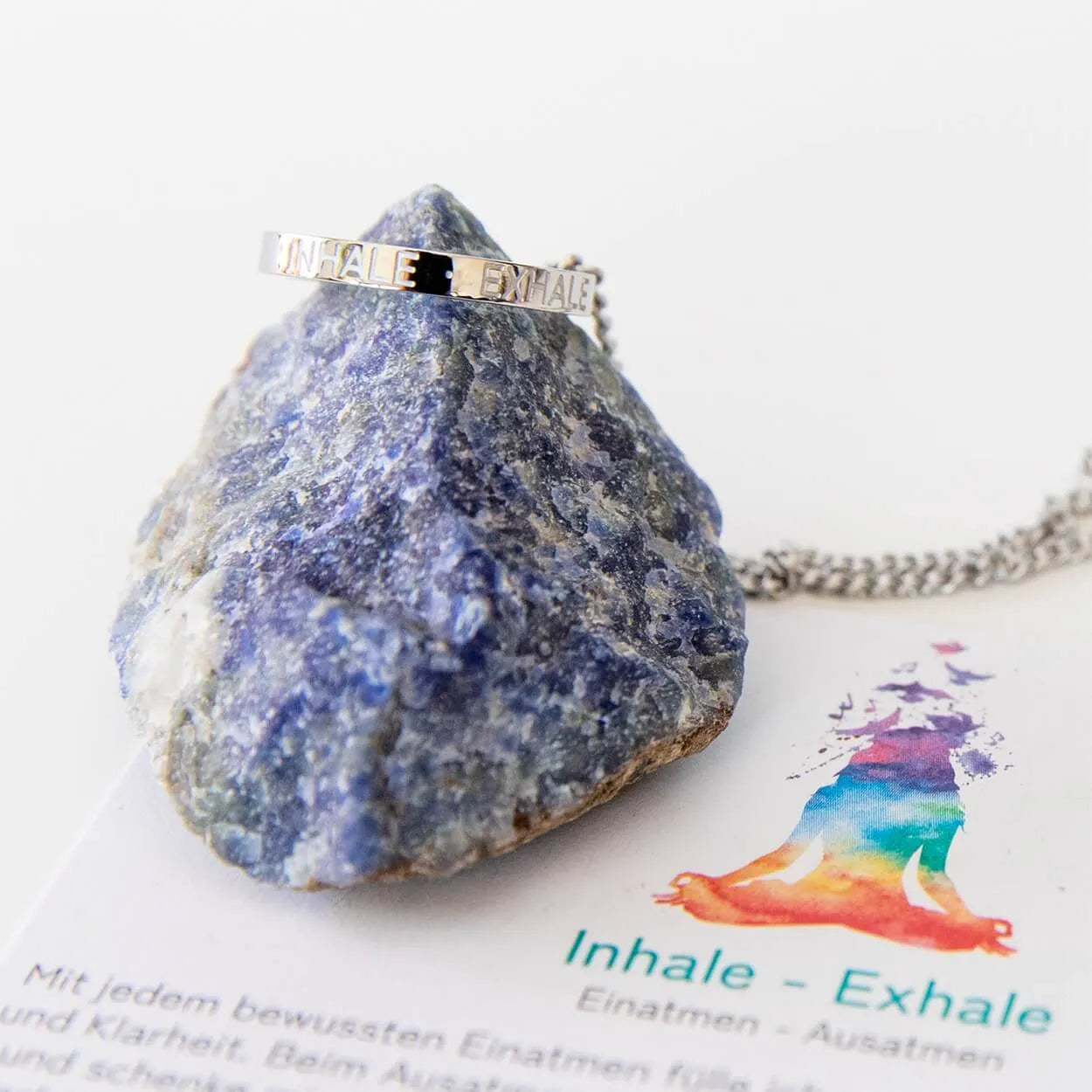 Kette mit Ring | silber | Inhale - Exhale