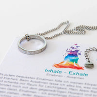 Kette mit Ring | silber | Inhale - Exhale