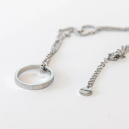Kette mit Ring | silber | Inhale - Exhale