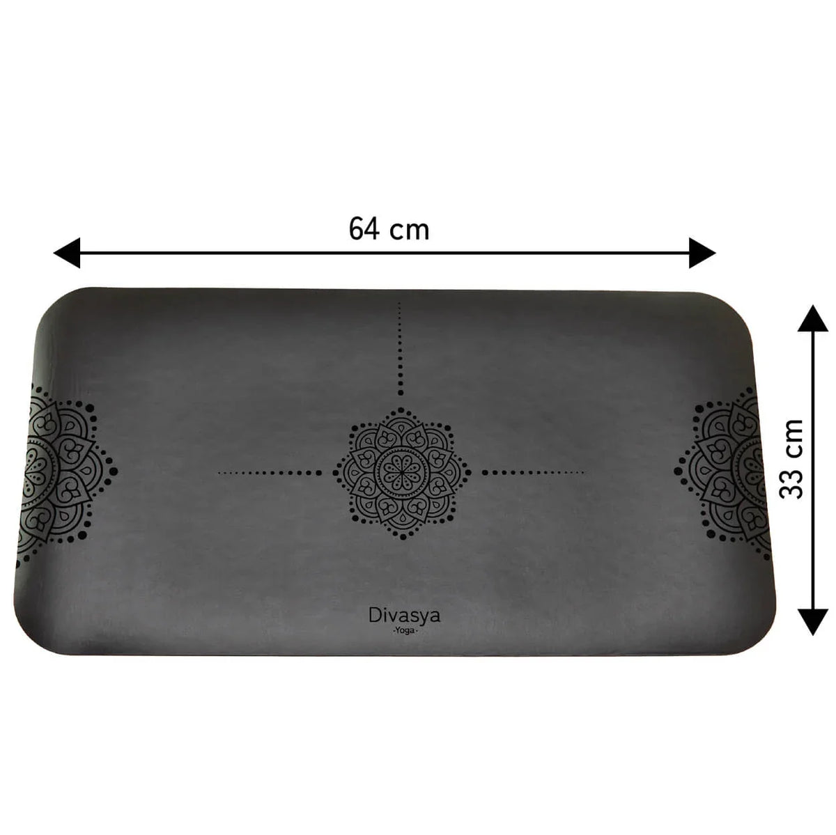 Yoga Knie Pad aus Naturkautschuk, extra breit & lang (64 x 33cm)
