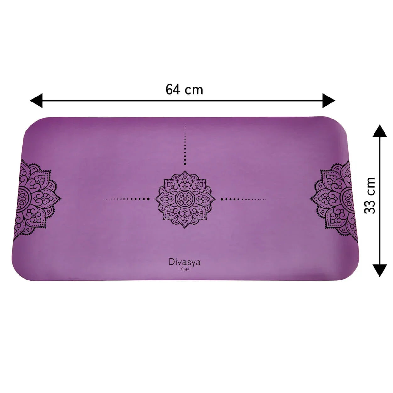 Yoga Knie Pad aus Naturkautschuk, extra breit & lang (64 x 33cm)