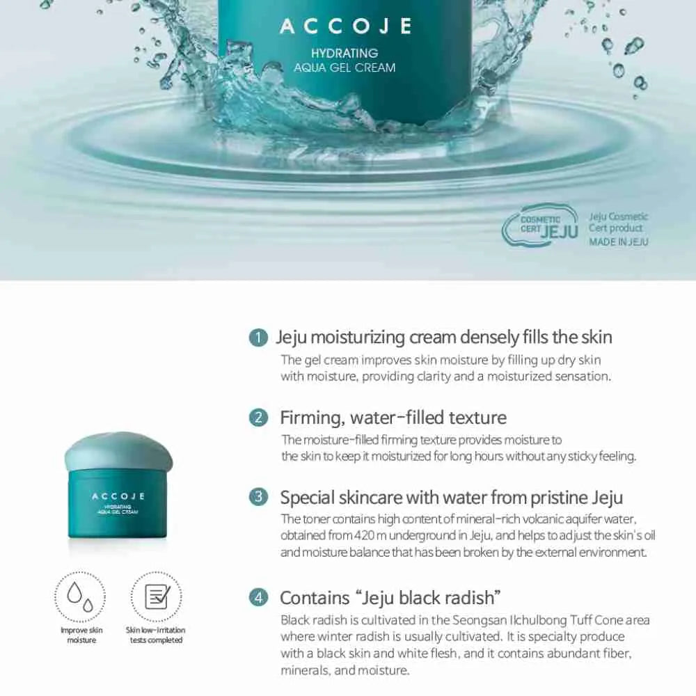Accoje | Hydrating Aqua Gel Cream - 50 ml