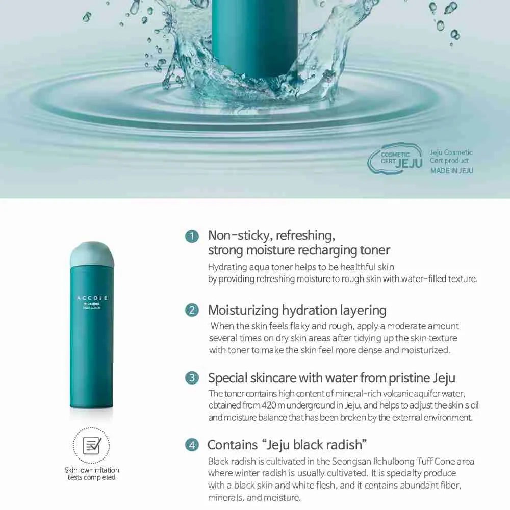 Accoje | Hydrating Aqua Toner - 130 ml