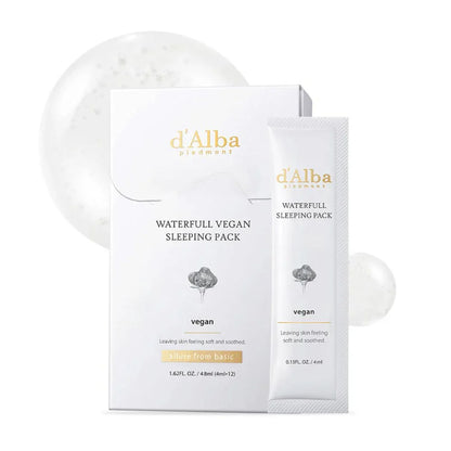 d'Alba | Waterfull Vegan Sleeping Pack – 4 ml x 12 Sachets