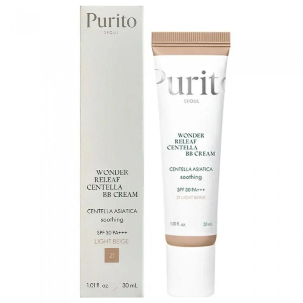Purito | Wonder Releaf Centella BB Cream- #21 (Light Beige) - 30 ml