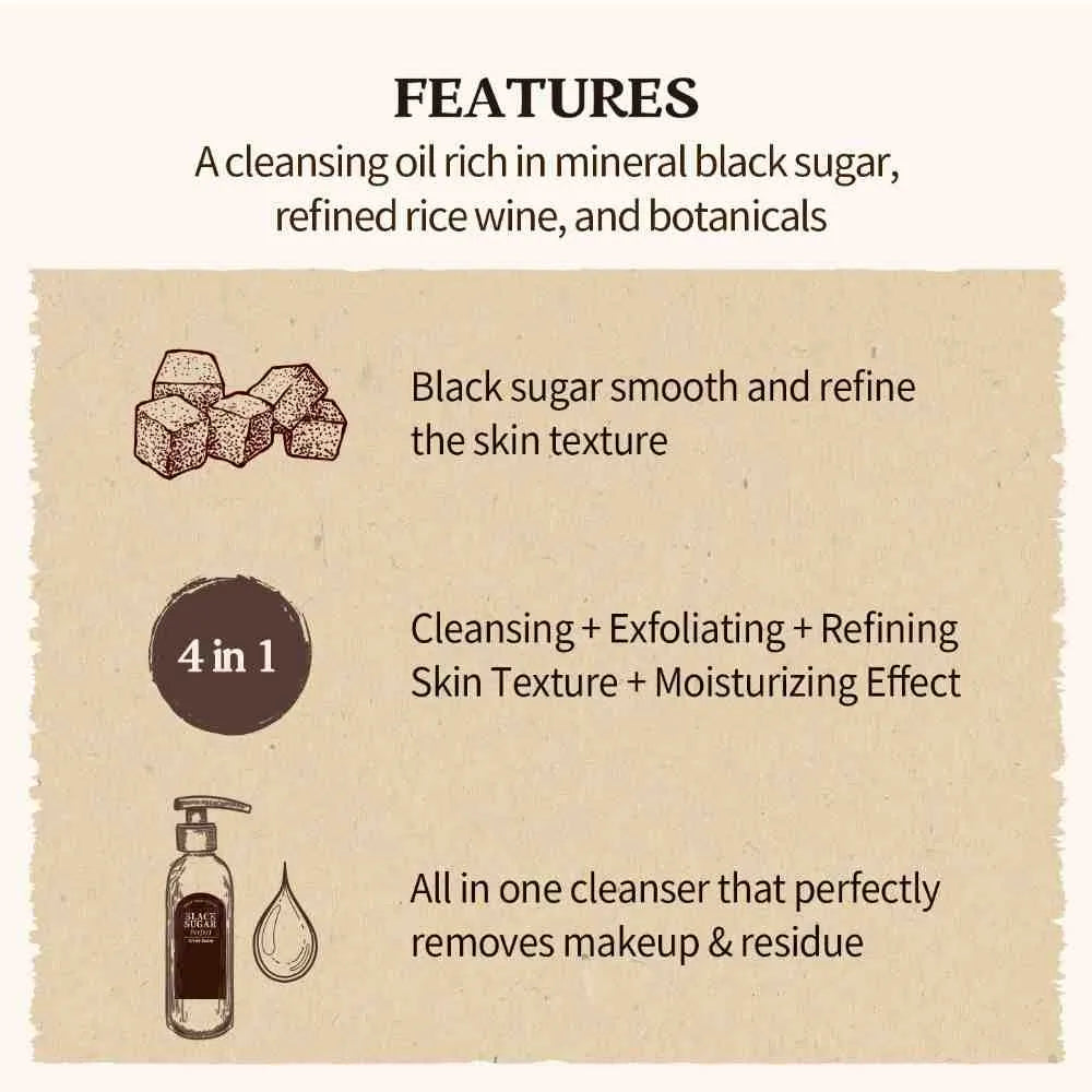 SKINFOOD | Black Sugar Perfect Cleansing Oil - 200 ml