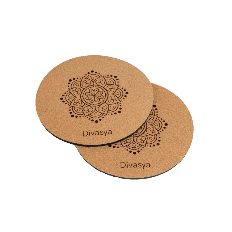 Kniepads Yoga aus Naturkautschuk & Kork (2 Stk., 20cm)