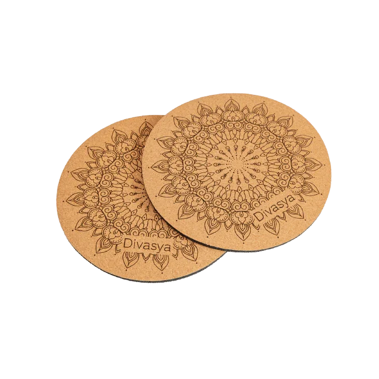 Kniepads Yoga aus Naturkautschuk & Kork (2 Stk., 20cm)