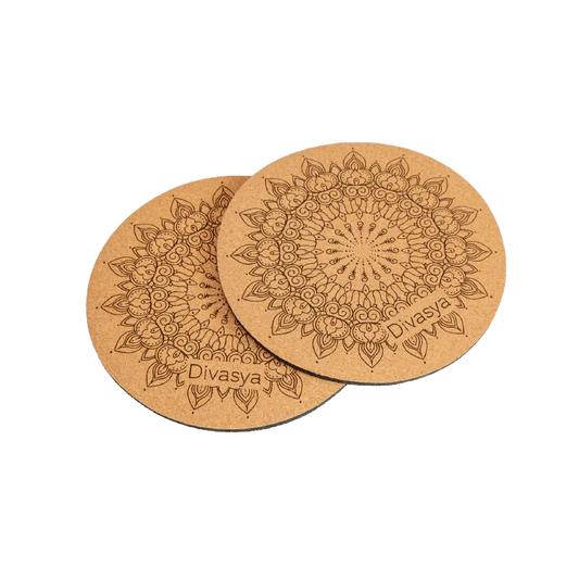 Kniepads Yoga aus Naturkautschuk & Kork (2 Stk., 20cm)