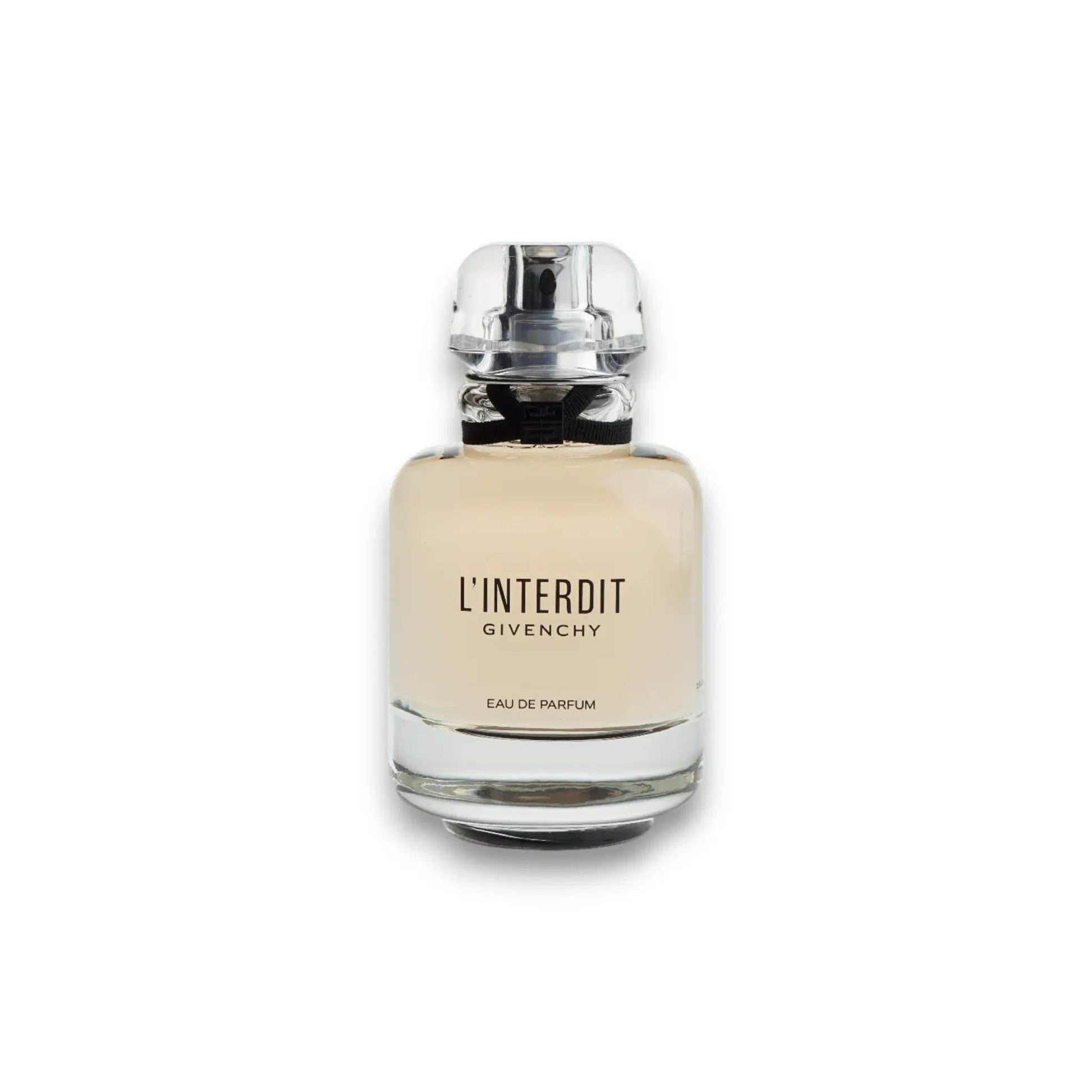 Luxus Parfumflakon L'Interdit Eau de Parfum auf weißem Hintergrund, exklusiv, elegant