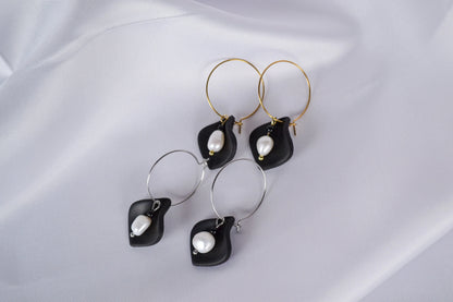 Creolen Leyla in Schwarz