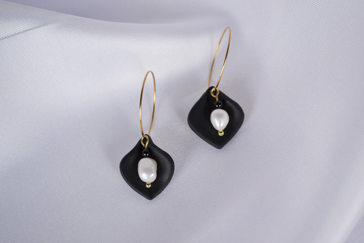 Creolen Leyla in Schwarz