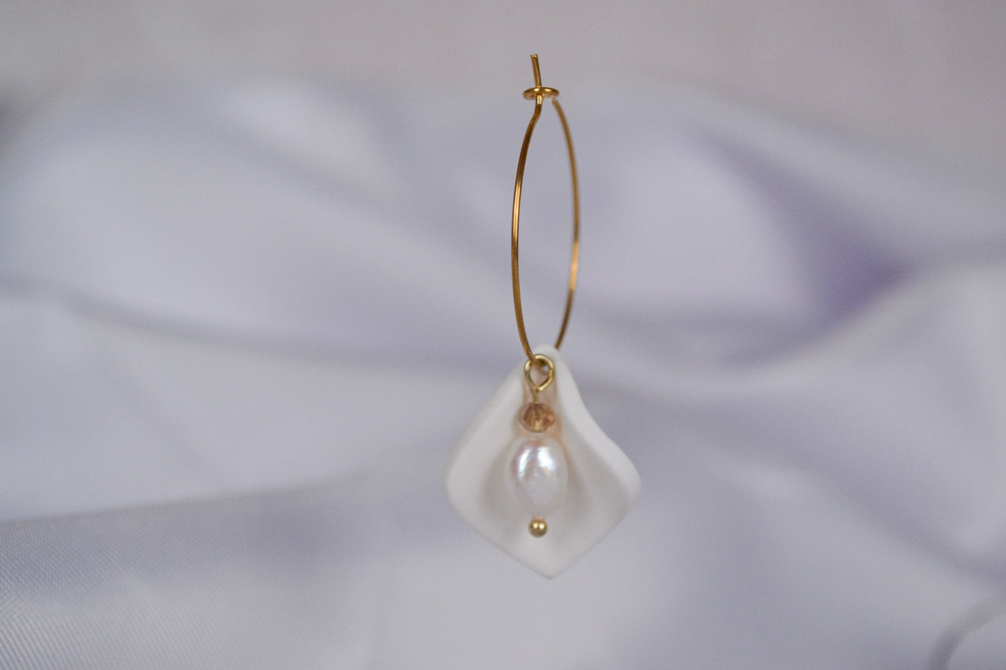 Creolen Leyla in Weiß