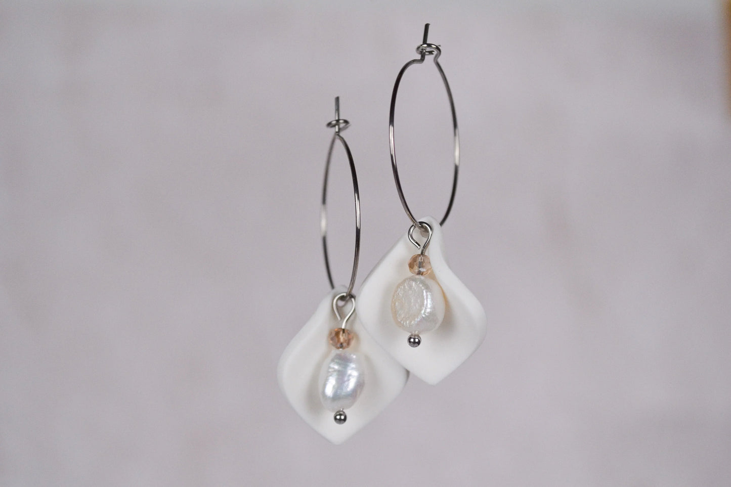 Creolen Leyla in Weiß