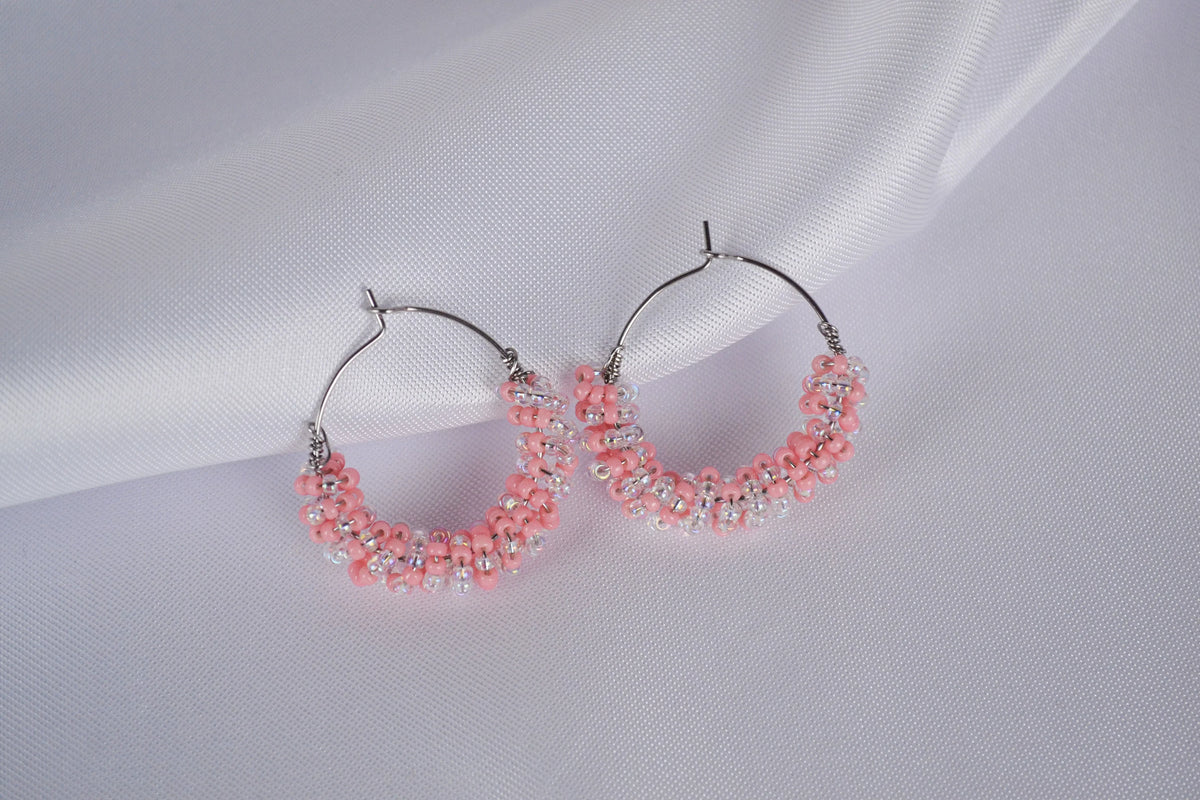 Perlen Creolen Pretty In Pink