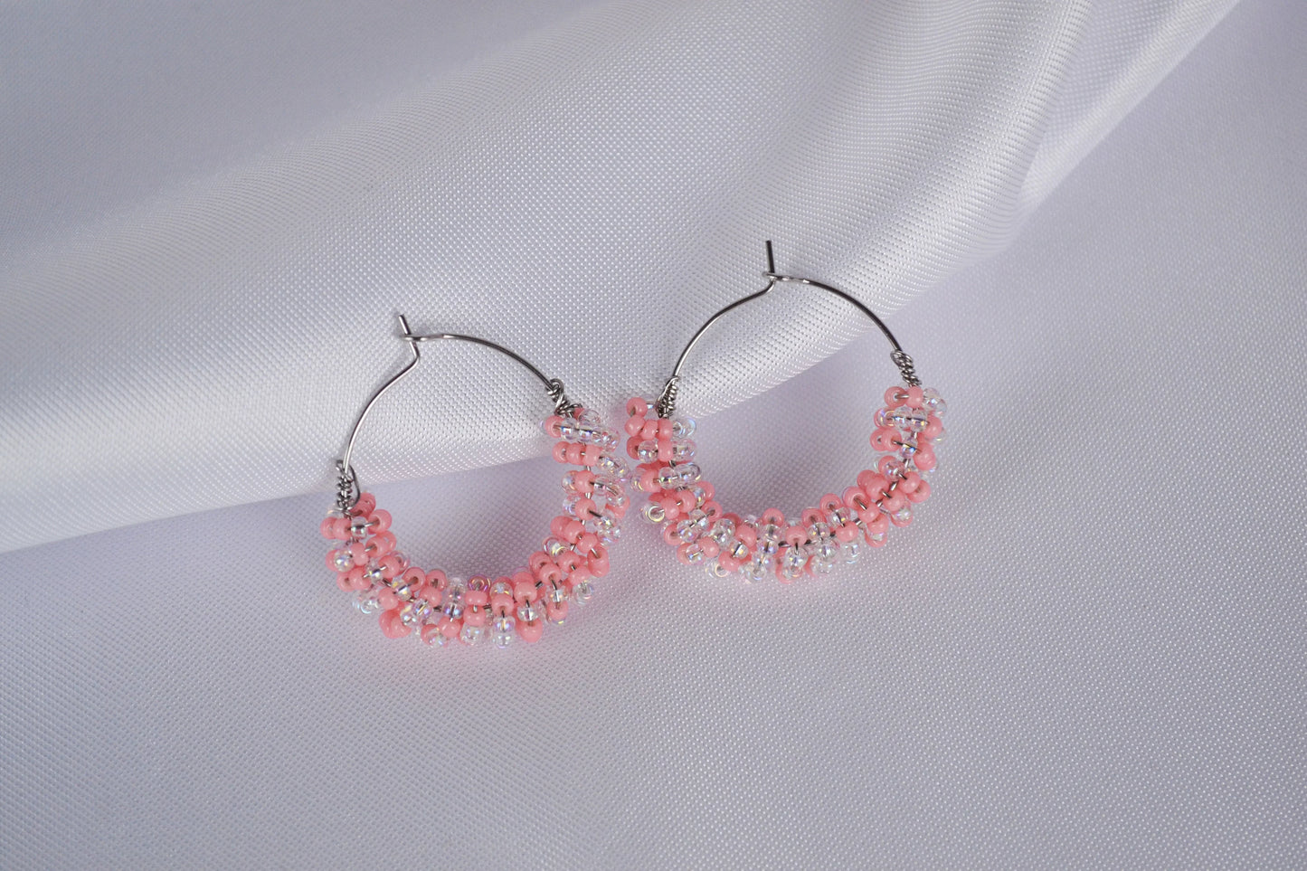 Perlen Creolen Pretty In Pink