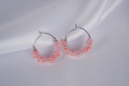 Perlen Creolen Pretty In Pink