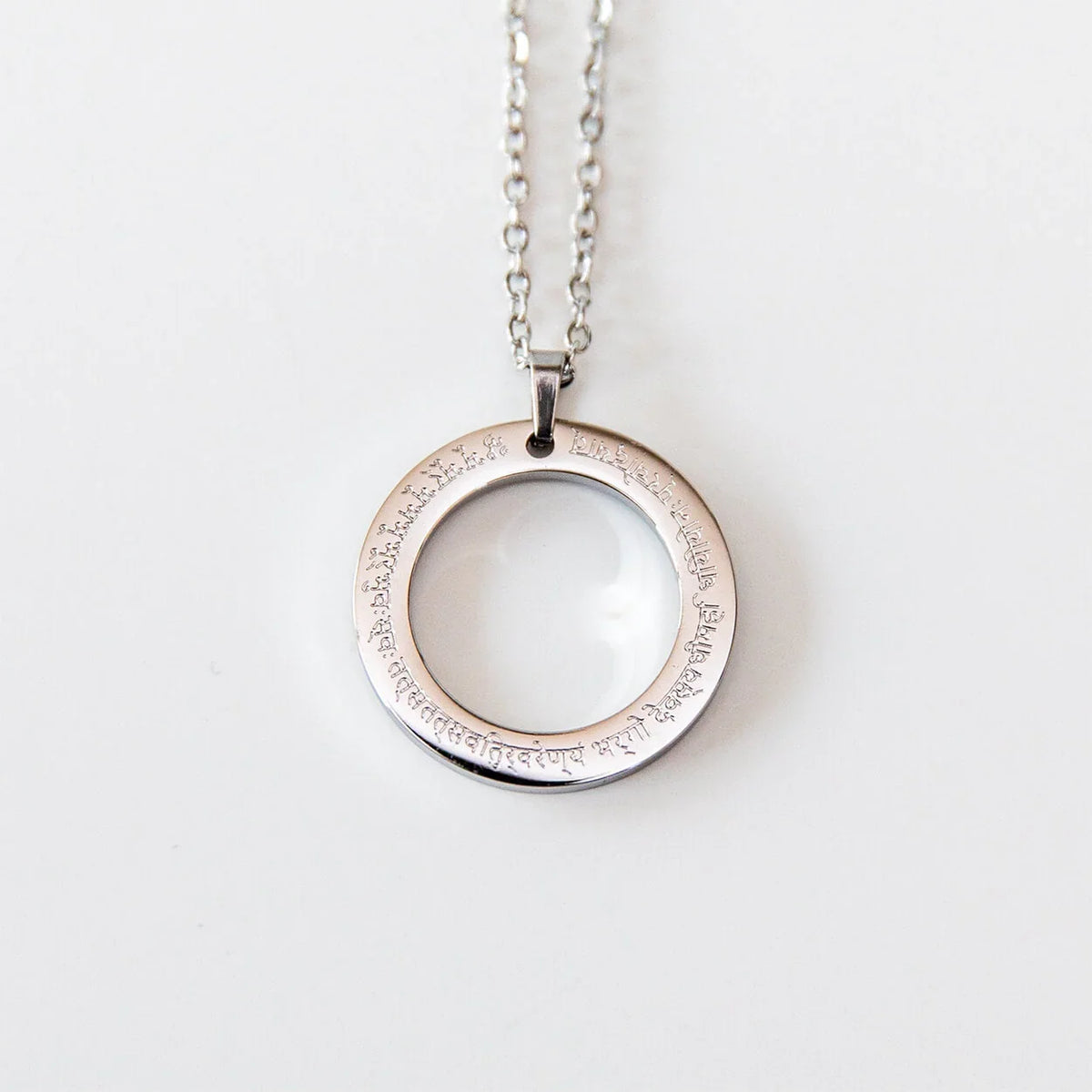 Spirituelle Kette | silber | Gayatri Mantra Gravur