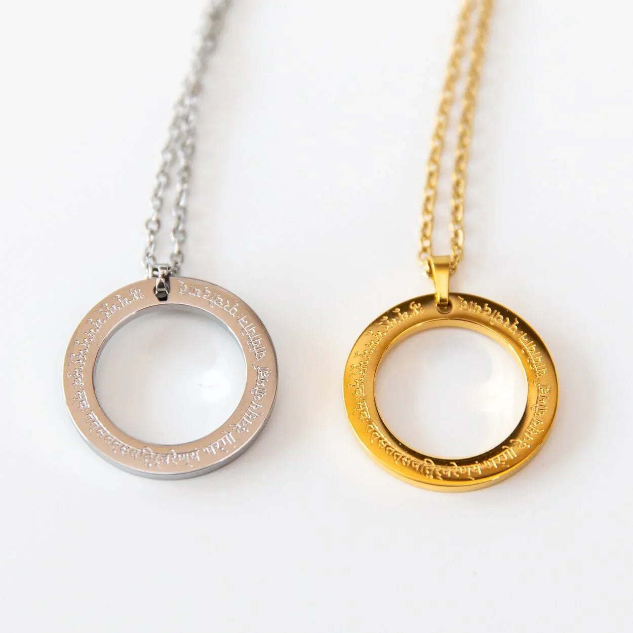 Spirituelle Kette | silber | Gayatri Mantra Gravur