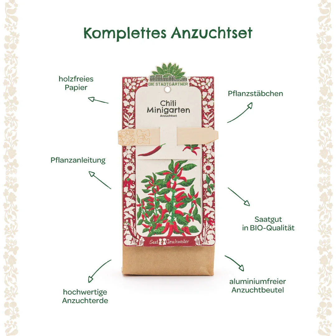Anzuchtset – Minigarten BIO-Chili