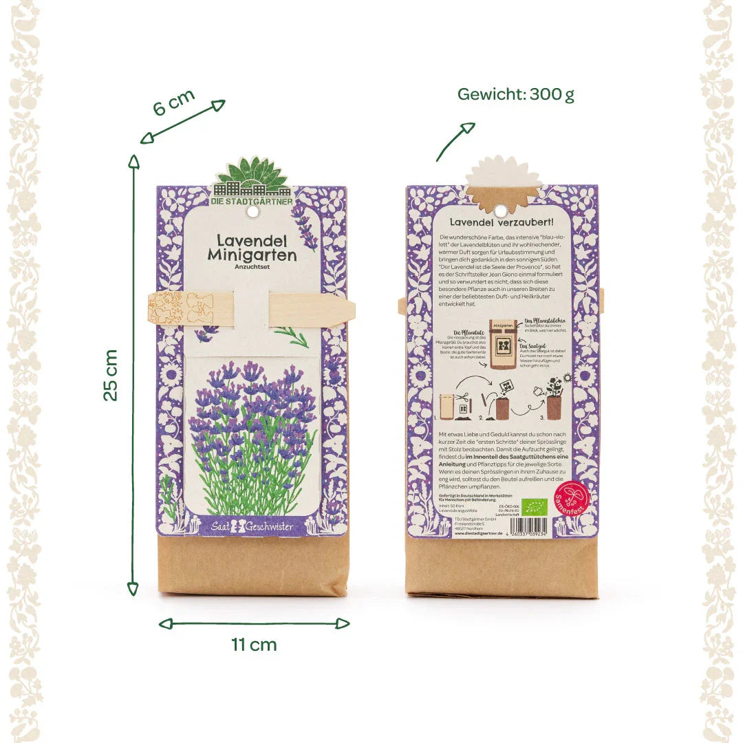 Anzuchtset – Minigarten BIO-Lavendel
