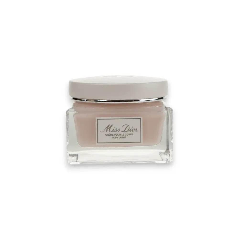 Miss Dior Körpercreme im eleganten, quadratischen Tiegel mit weißem Deckel, luxuriöse Kosmetik