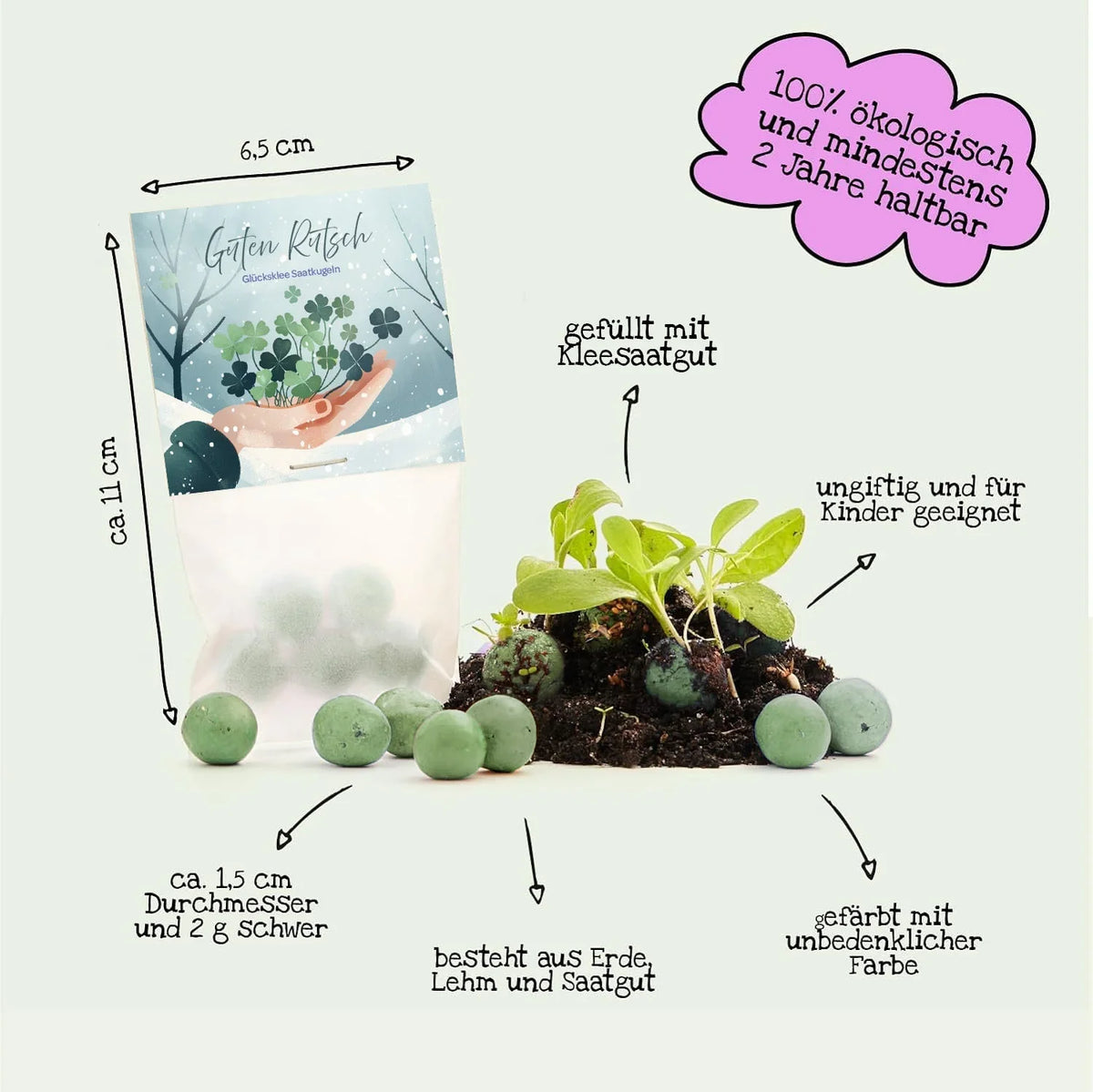 10x5 Blumenmurmeln im Tütchen 