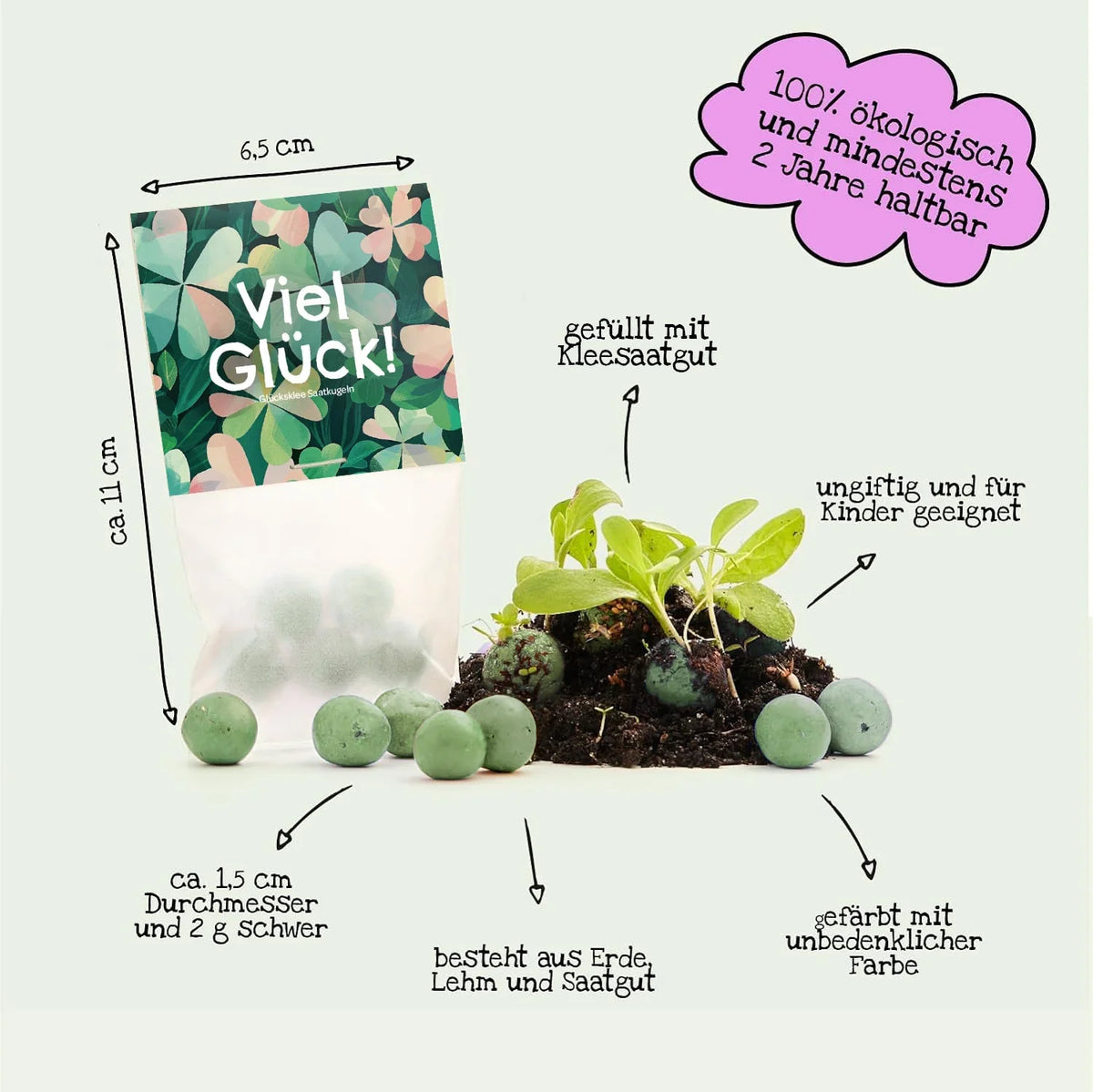 10x5 Blumenmurmeln im Tütchen 