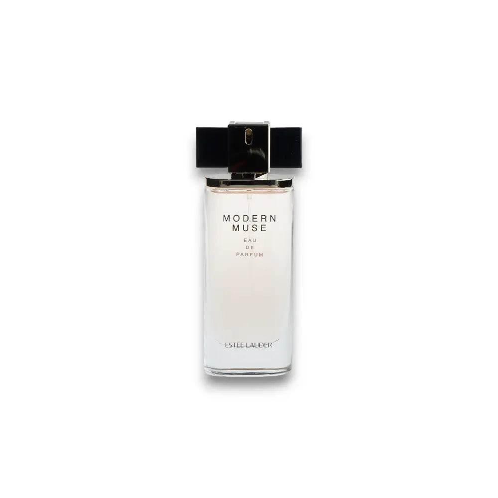 Modern Muse Eau de Parfum Flakon mit schwarzer Schleife, Luxus-Damenduft, Produktfoto