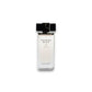 Modern Muse Eau de Parfum Flakon mit schwarzer Schleife, transparent, Luxusduft.