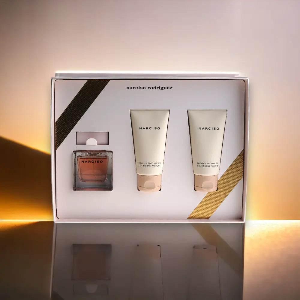 Narciso Duftset mit Parfum, Bodylotion und Duschgel in eleganter Geschenkbox