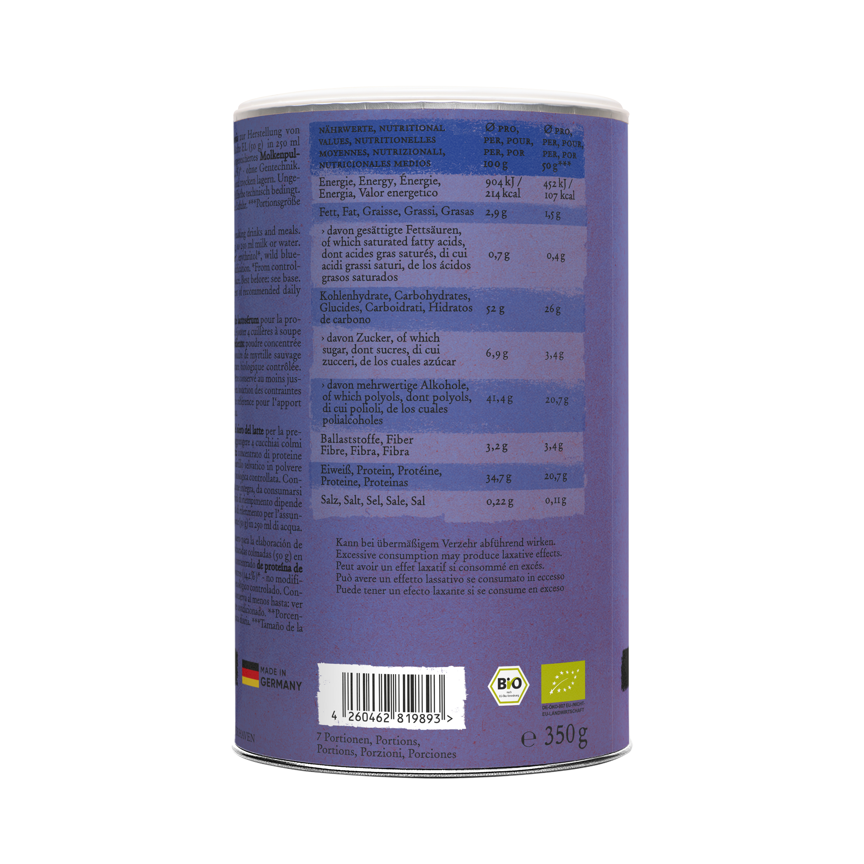 Whey Protein - NO ADDED SUGAR - Wild Blueberry