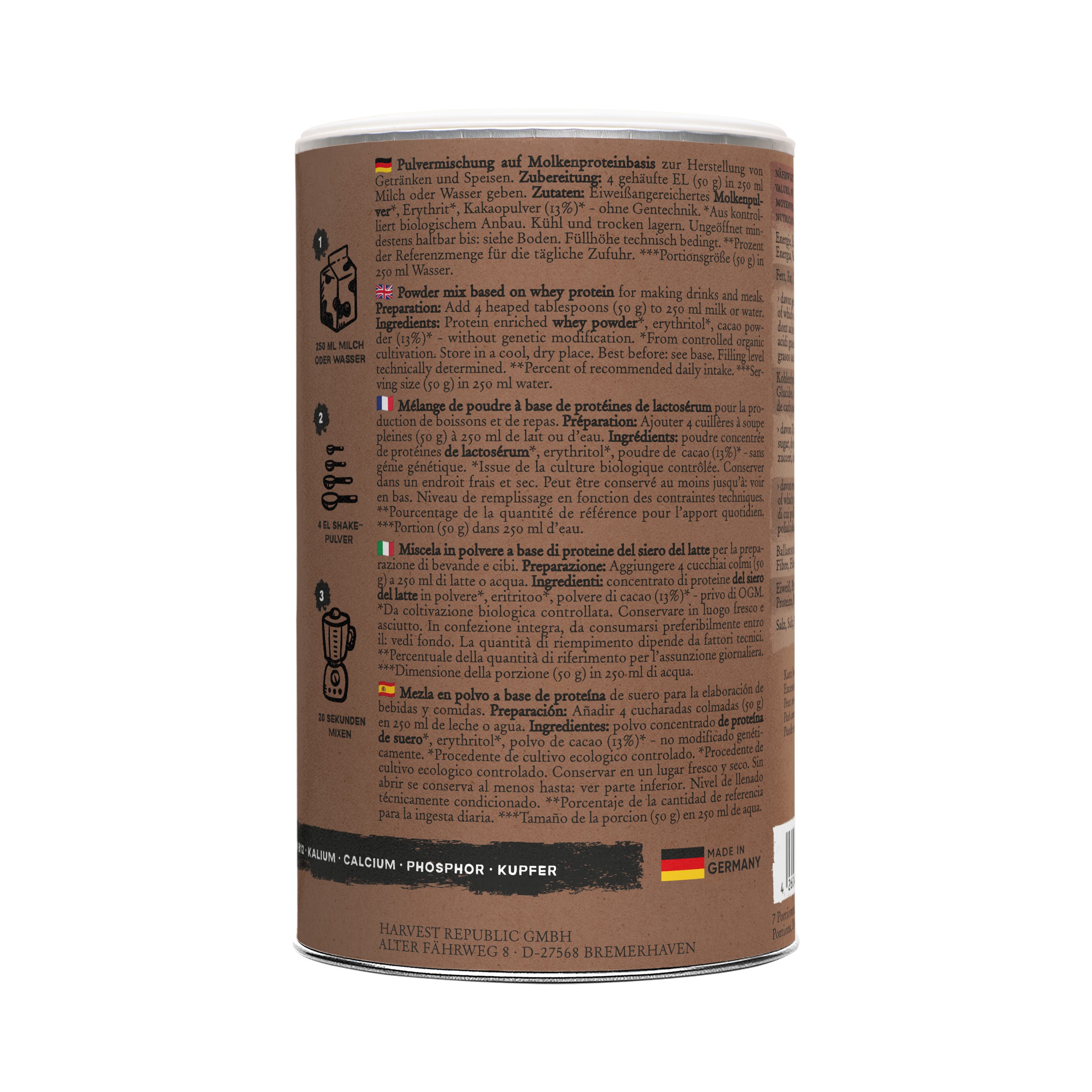 Whey Protein - NO ADDED SUGAR - Cacao
