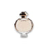 Olympea Eau de Parfum Flakon, runder Glasflakon mit roségoldenen Akzenten, Damenparfum