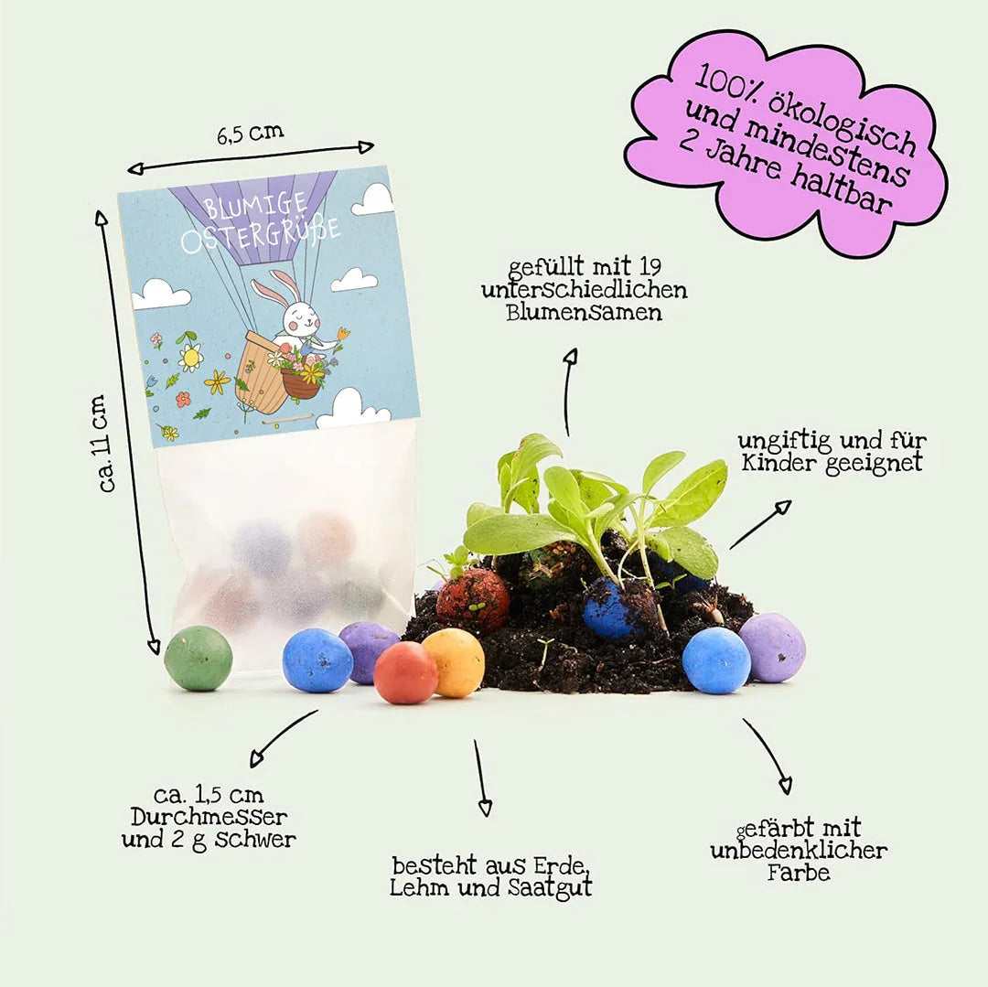 10x5 Blumenmurmeln im Tütchen 