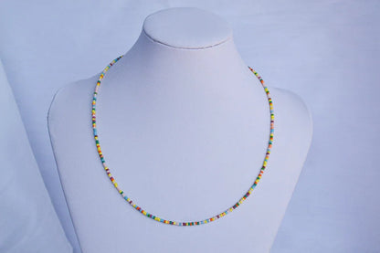 Perlenkette Regenbogen Boho